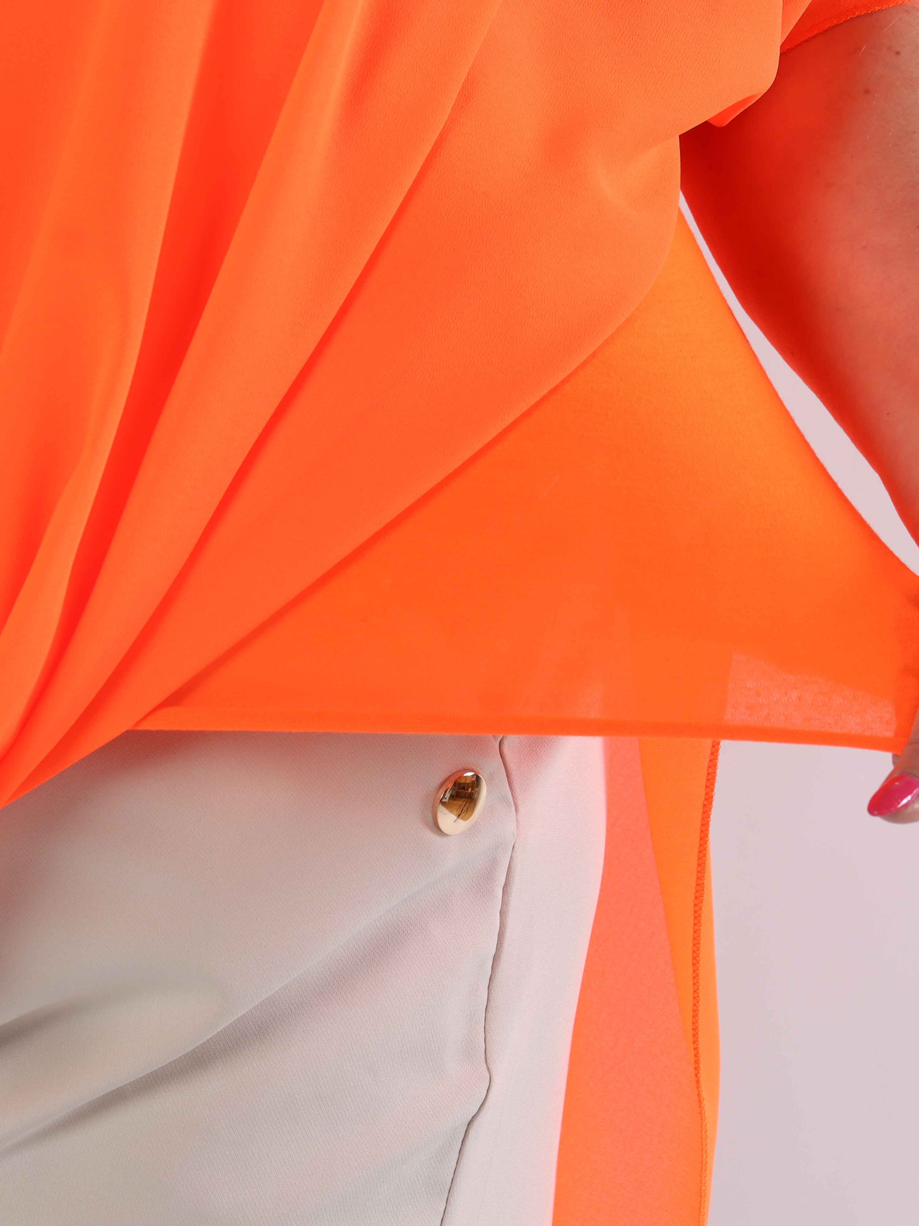 Mirabella Plain Shirt - Sød plus size tunika med løst chiffonlag